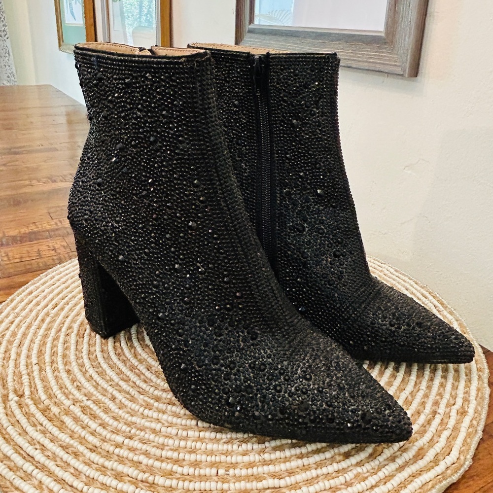 Betsy Johnson Crystal Embellished Women's Ankle Boots